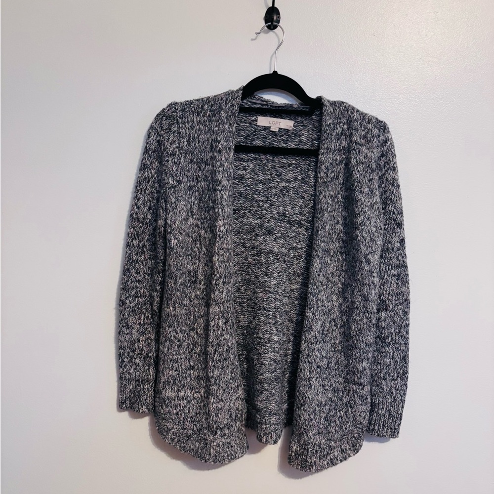 Loft grey cardigan open front, multiple colors size xs petite